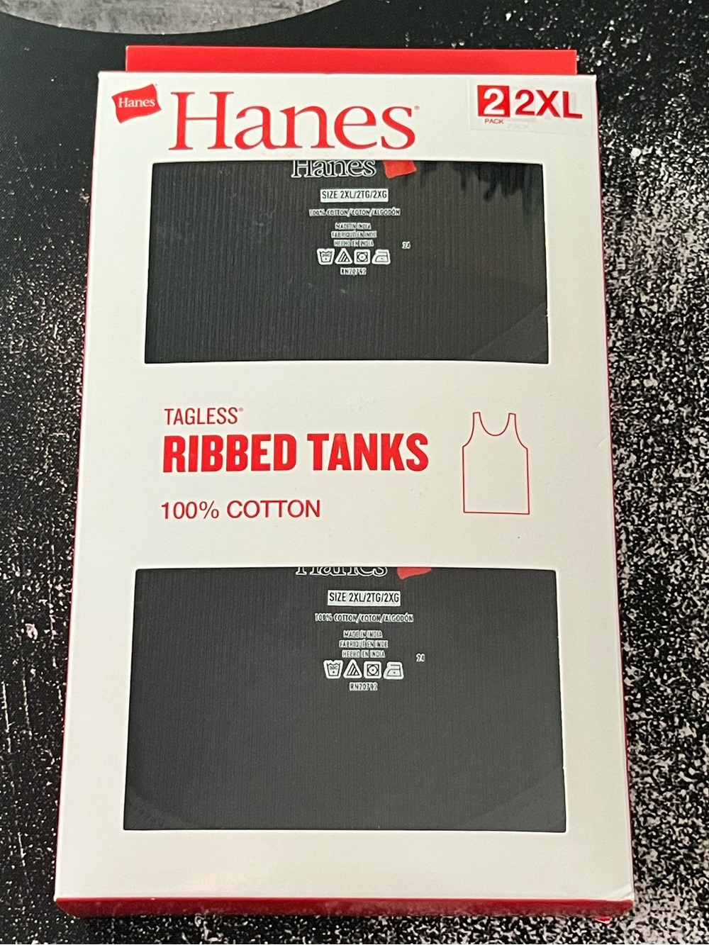 NEW Hanes 2-Pack Ribbed Tanks - Picture 6 of 7